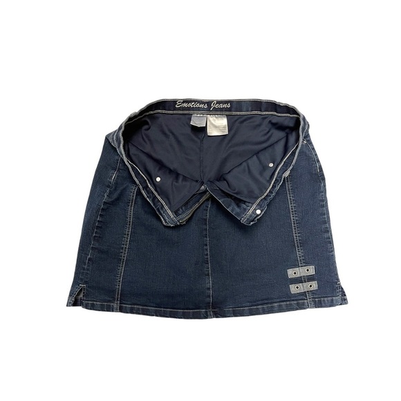 SOLD 🔴 Emotions jeans denim skirt with shorts size 11 fits W34 blue - Picture 3 of 13